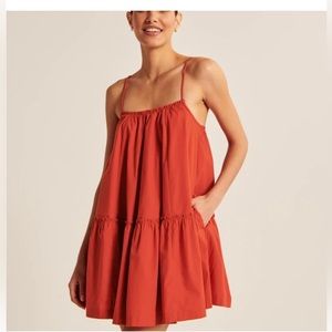 Abercrombie & Fitch Women’s Ruffle Trapeze Mini Dress